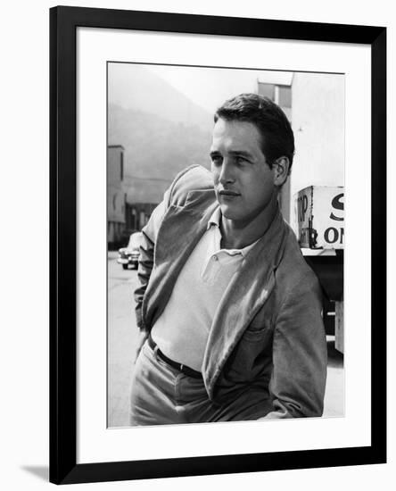 PAUL NEWMAN early 60'S (b/w photo)-null-Framed Photo