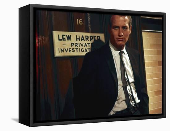 Paul Newman. "The Moving Target" 1966, "Harper" Directed by Jack Smight-null-Framed Stretched Canvas