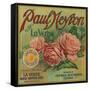 Paul Neyron of La Verne Orange Label - Lordsburg, CA-Lantern Press-Framed Stretched Canvas