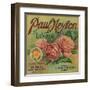 Paul Neyron of La Verne Orange Label - Lordsburg, CA-Lantern Press-Framed Art Print