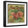 Paul Neyron of La Verne Orange Label - Lordsburg, CA-Lantern Press-Framed Art Print