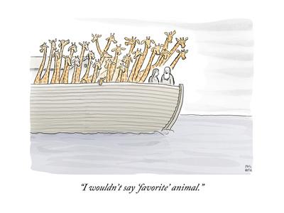 "I wouldn't say 'favorite' animal." - New Yorker Cartoon