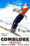 Skiing and Tram-Paul Ordner-Laminated Art Print