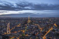 Paris at sunset from the Montparnasse Tower, the best viewpoint in Paris, Paris, France, Europe-Paul Porter-Photographic Print