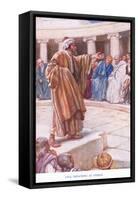 Paul Preaches at Athens-Arthur A. Dixon-Framed Stretched Canvas