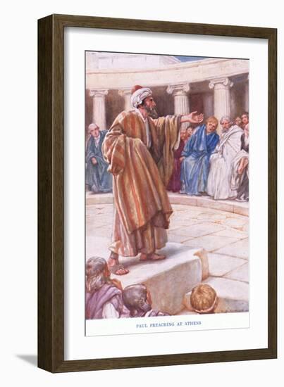 Paul Preaches at Athens-Arthur A. Dixon-Framed Giclee Print