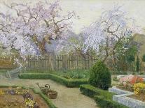 Garden in spring-Paul Reiffenstein-Framed Stretched Canvas