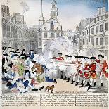 Plan of the Boston Massacre of 1770 Used at the Trial of the British Troops-Paul Revere-Giclee Print