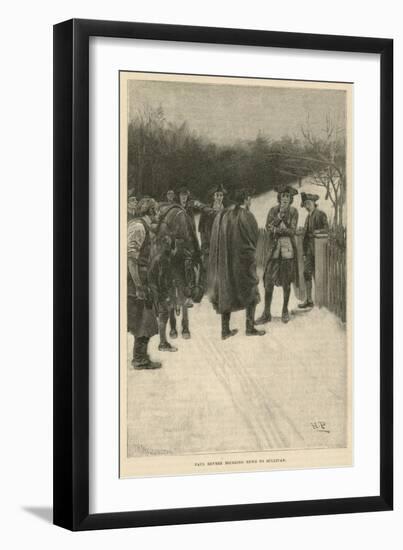 Paul Revere Bringing News to Sullivan-Howard Pyle-Framed Giclee Print