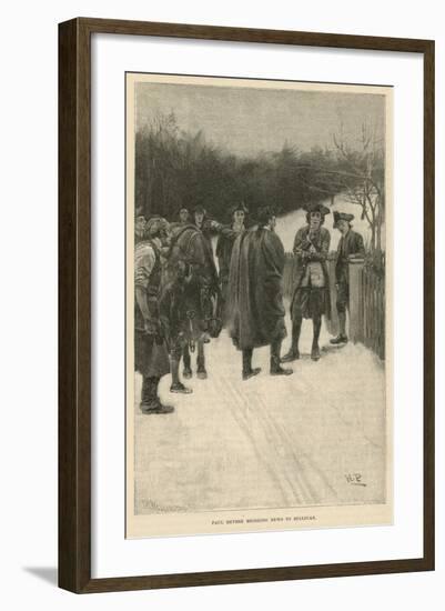 Paul Revere Bringing News to Sullivan-Howard Pyle-Framed Giclee Print