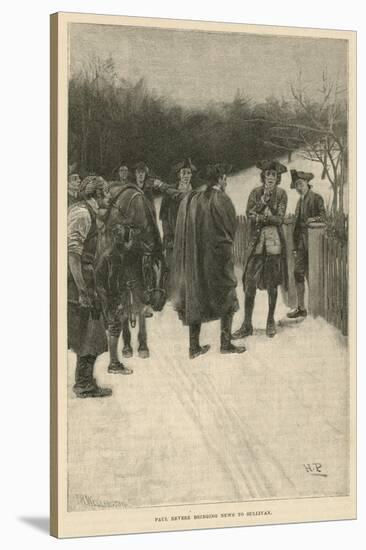 Paul Revere Bringing News to Sullivan-Howard Pyle-Stretched Canvas