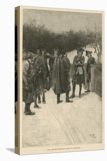 Paul Revere Bringing News to Sullivan-Howard Pyle-Stretched Canvas