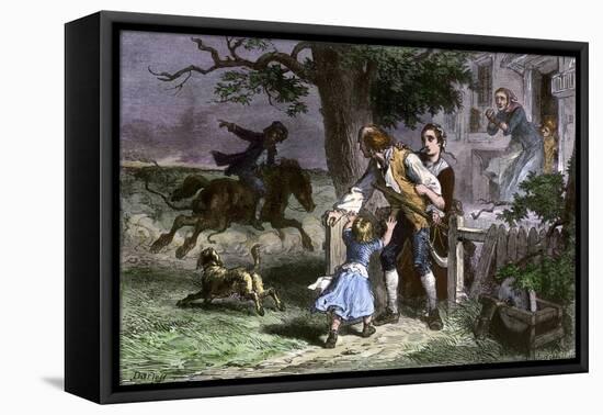 Paul Revere Calling the Lexington Minutemen to Arms, c.1775-null-Framed Stretched Canvas