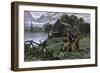 Paul Revere Riding to Lexington to Warn the Minutemen the British Were Coming, 1775-null-Framed Giclee Print