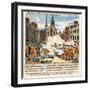 Paul Revere's Engraving of the Boston Massacre, 1770, an Event Leading to the Revolutionary War-null-Framed Giclee Print