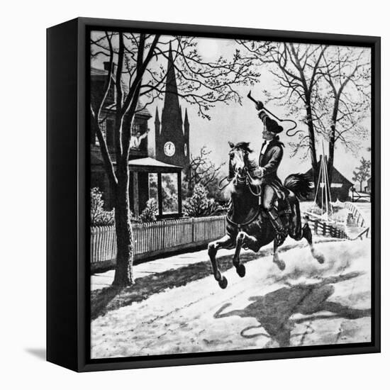 Paul Revere's Ride, 1775-null-Framed Stretched Canvas