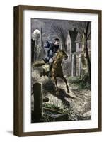 Paul Revere's Ride to Awaken the Minutemen of Lexington, Massachusetts, April 19, 1775-null-Framed Giclee Print