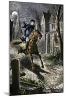 Paul Revere's Ride to Awaken the Minutemen of Lexington, Massachusetts, April 19, 1775-null-Mounted Giclee Print