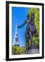 Paul Revere Statue, Old North Church, Freedom Trail, Boston, Massachusetts.-William Perry-Framed Photographic Print