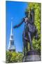 Paul Revere Statue, Old North Church, Freedom Trail, Boston, Massachusetts.-William Perry-Mounted Photographic Print