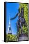 Paul Revere Statue, Old North Church, Freedom Trail, Boston, Massachusetts.-William Perry-Framed Stretched Canvas