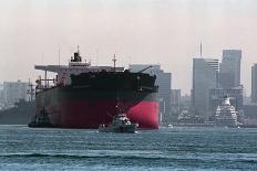 Exxon Mediterranean Departing San Diego Bay-Paul Richards-Photographic Print