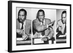 Paul Robeson, Speaks to Reporters after the Peekskill, N-null-Framed Photo