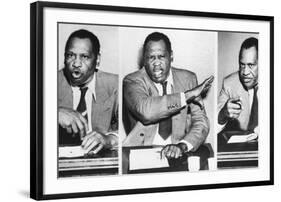 Paul Robeson, Speaks to Reporters after the Peekskill, N-null-Framed Photo