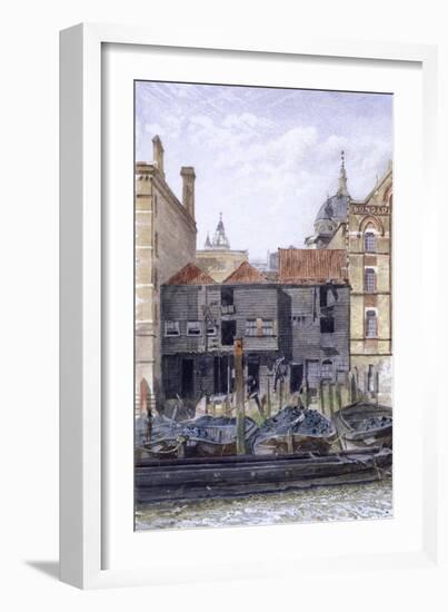 Paul's Wharf, London, 1881-John Crowther-Framed Giclee Print