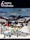 "Skating on Farm Pond," Country Gentleman Cover, January 1, 1950-Paul Sample-Framed Giclee Print