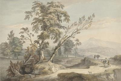Italianate Landscape with Travellers No.2, C.1760 (W/C, Pen and Grey Ink over Graphite)