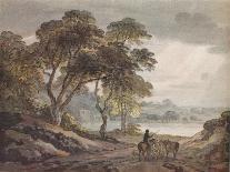 An Old Grey Horse Tethered to a Tree, a Boy Resting Nearby-Paul Sandby-Giclee Print