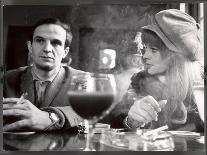 Film Director Francois Truffaut with Actress Julie Christie During Filming of "Fahrenheit 451."-Paul Schutzer-Photographic Print