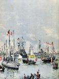 French Flotilla in Portsmouth Harbour, 1891-Paul Senau-Giclee Print