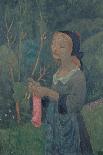 Girl with a Pink Stocking-Paul Sérusier-Framed Premium Giclee Print