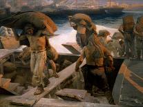 Men Unloading at Harbor, 1904-Paul Sieffert-Giclee Print