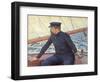 Paul Signac on His Boat-Théo van Rysselberghe-Framed Giclee Print