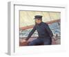 Paul Signac on His Boat-Théo van Rysselberghe-Framed Giclee Print