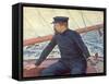 Paul Signac on His Boat-Théo van Rysselberghe-Framed Stretched Canvas