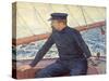 Paul Signac on His Boat-Théo van Rysselberghe-Stretched Canvas