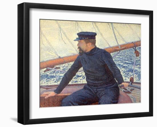 Paul Signac on His Boat-Théo van Rysselberghe-Framed Giclee Print