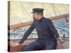 Paul Signac on His Boat-Théo van Rysselberghe-Stretched Canvas