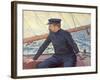 Paul Signac on His Boat-Théo van Rysselberghe-Framed Giclee Print