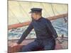 Paul Signac on His Boat-Théo van Rysselberghe-Mounted Giclee Print