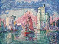 Venice Or, the Gondolas, 1908 (Black Chalk and W/C on Paper)-Paul Signac-Giclee Print