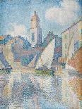 Fishing Boats in La Rochelle, C.1919-21 (Graphite, W/C and Opaque White)-Paul Signac-Giclee Print