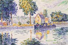 Saint-Tropez, the Pier Seen from the Shipyard, 1892 (Conte Crayon on  Paper)' Giclee Print - Paul Signac