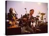 Paul Simon Performing with Band Musicians-null-Stretched Canvas