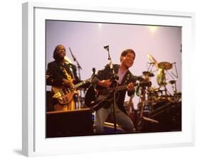 Paul Simon Performing with Band Musicians-null-Framed Premium Photographic Print