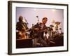 Paul Simon Performing with Band Musicians-null-Framed Premium Photographic Print